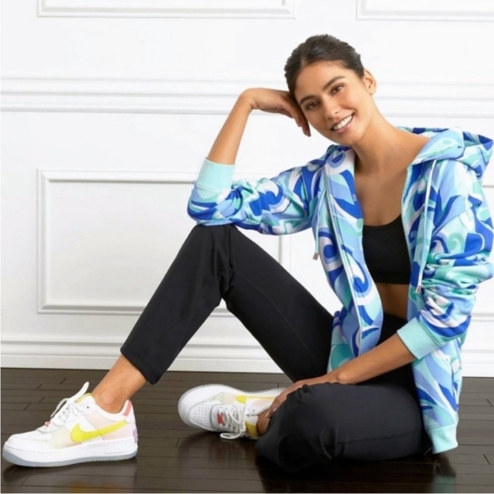 Hill House The Allie Zip-Up Hoodie Ocean Kaleidoscope NWT Size Medium
